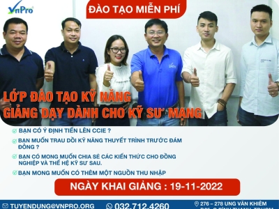 CHIÊU SINH LỚP ĐÀO TẠO KỸ NĂNG GIẢNG DẠY DÀNH CHO KỸ SƯ MẠNG