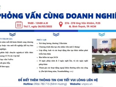 CHƯƠNG TRÌNH PHỎNG VẤN CÙNG DOANH NGHIỆP