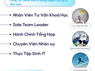 Cơ hội nghề nghiệp hấp dẫn đang chờ bạn tại VnPro!