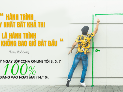 KHAI GIẢNG LỚP CCNA ONLINE (200-301) CA TỐI 357 NGÀY 14/10/2023