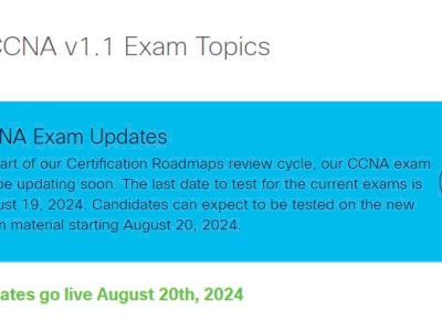 THÔNG BÁO MỚI NHẤT TỪ CISCO VỀ CHỨNG CHỈ CCNA (200-301)️