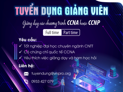 TRUNG TÂM TIN HỌC VNPRO TÌM KIẾM ĐỘI NGŨ GIẢNG VIÊN CÙNG CỘNG TÁC PHÁT TRIỂN