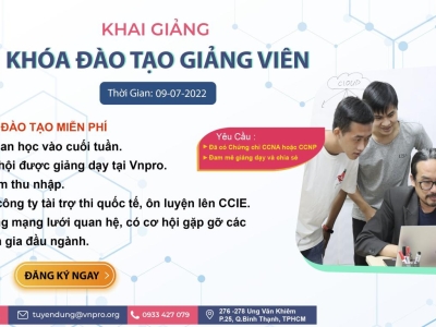 VNPRO MỞ LỚP ĐÀO TẠO GIẢNG VIÊN THÁNG 7 MIỄN PHÍ