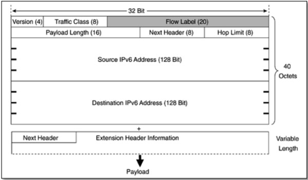 Dinh dang header IPv6 voi Next Header