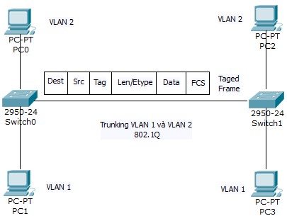 Trunking theo chuẩn 802.1Q
